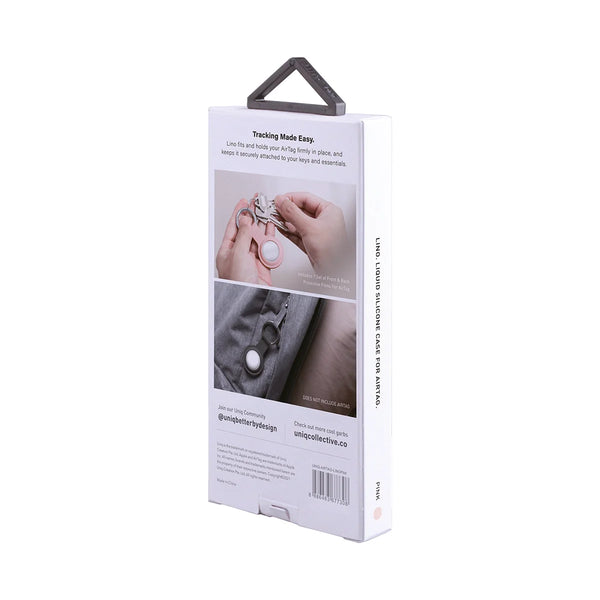Funda Llavero fabricada con silicón premium color Rosa para AirTag 1ª generación